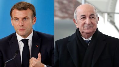 رئيس الجمهورية يجري مكالمة هاتفية مع الرئيس الفرنسي